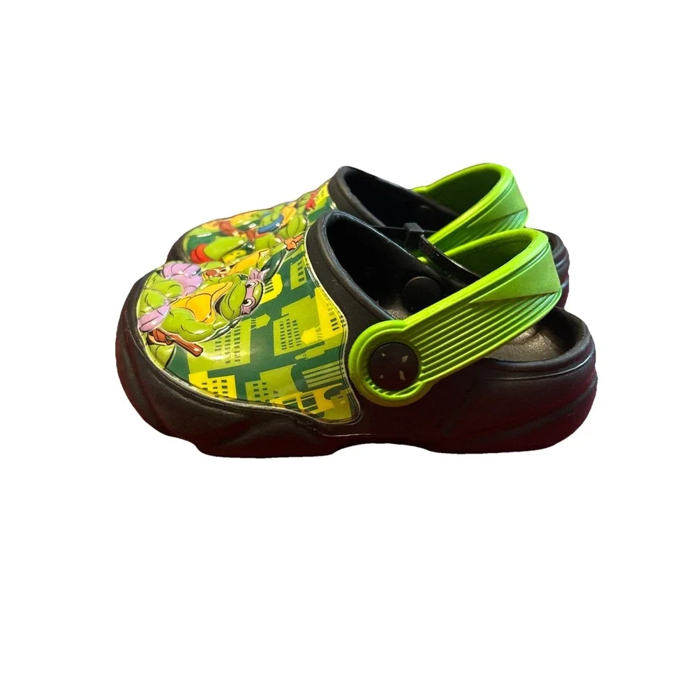 Kids Teenage Mutant Ninja Turtles Slip On Mules‎ Colorful Size 5-6 NWOT